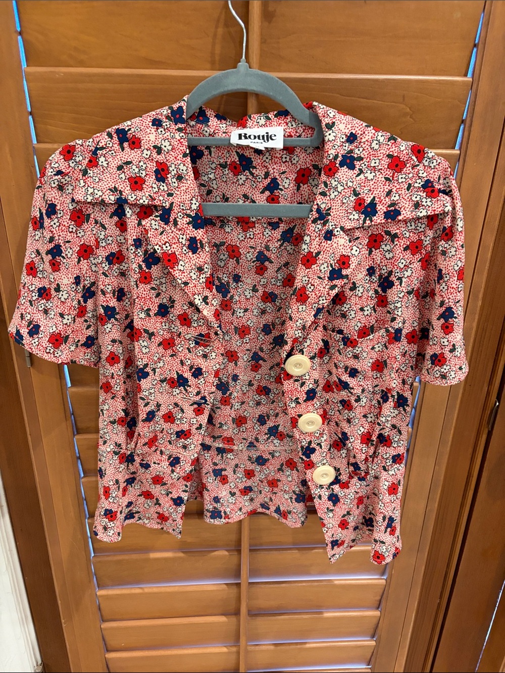 Rouje Red & Navy Jos Blouse - Picture 2 of 3